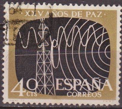 España 1964 1578 Sello º XXV Años de Paz Española Telecomunicaciones Timbre Espagne Spain Spagna Espana Spanje Spanien 